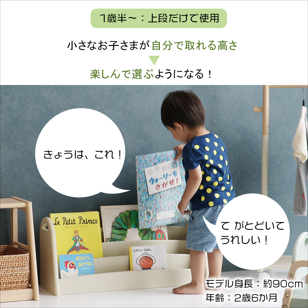 アレンジできる絵本ラック