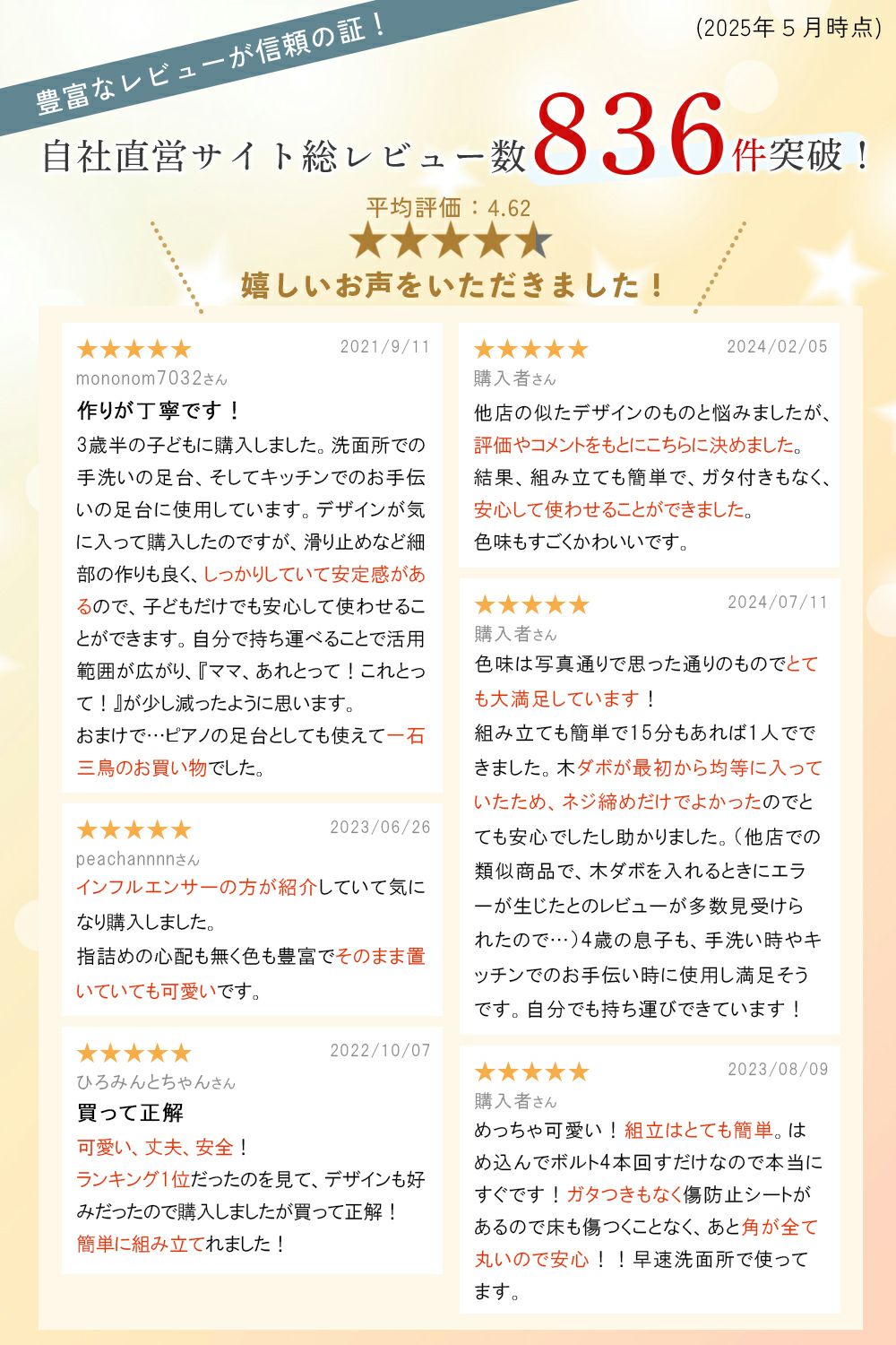 子ども用の踏み台（キッズステップ）天然木のナチュラルやアイボリーがおしゃれな北欧デザイン
