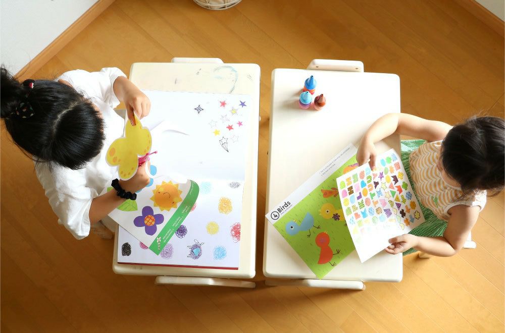 【送料無料】Picc'sStudySetこどもチェア子供椅子子どもイスデスクテーブル【na-KIDS【nakids】【Picc's】【スタディーセット勉強机お絵描きお片づけ天然木学習プレゼントお祝い幼稚園入学