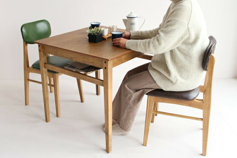 チェアデスクチェアダイニングチェア椅子チェアーアンティーク風木製椅子Rasic北欧おしゃれブラウングリーンナチュラルイス