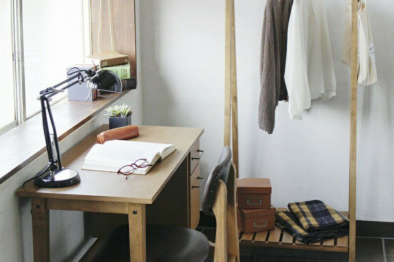 デスク書斎デスク机引出し収納木製学習机コンパクト作業机desk横幅90cm奥行45cmRasicDesk900RAT-3334NA北欧ナチュラルヴィンテージ風カフェおしゃれかわいい