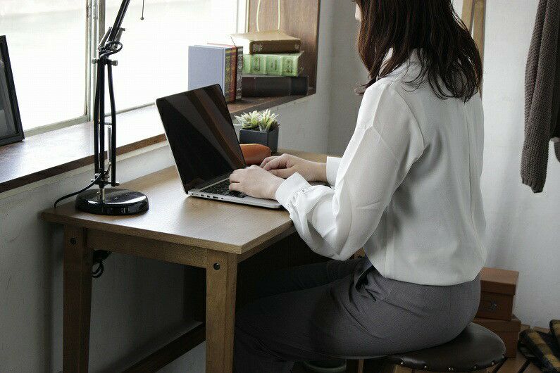 デスク書斎デスク机引出し収納木製学習机コンパクト作業机desk横幅90cm奥行45cmRasicDesk900RAT-3334NA北欧ナチュラルヴィンテージ風カフェおしゃれかわいい