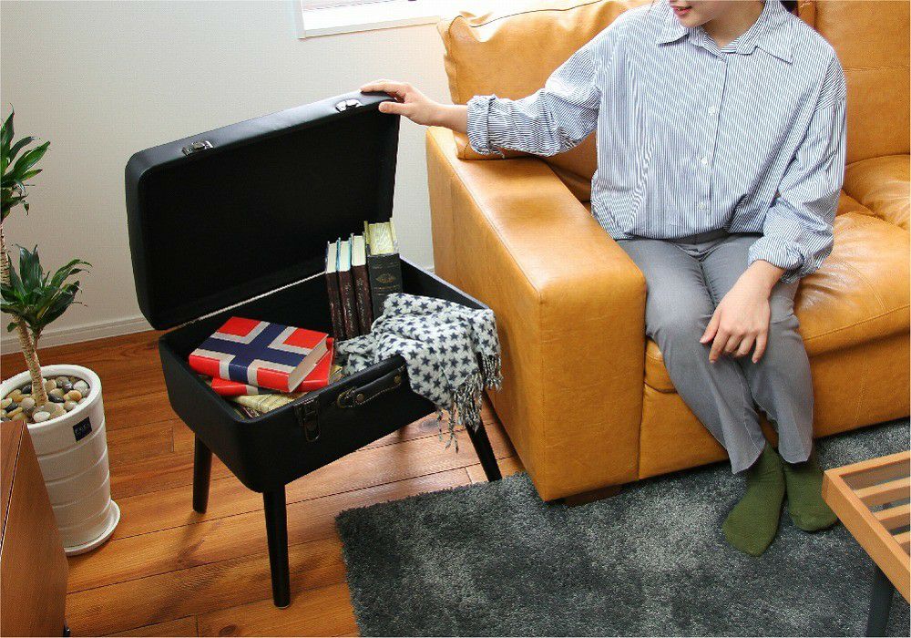 スツールチェアー収納式トランク収納椅子おしゃれかわいい片付け
