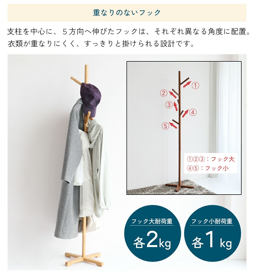 子どもも大人も使える２wayポールハンガー