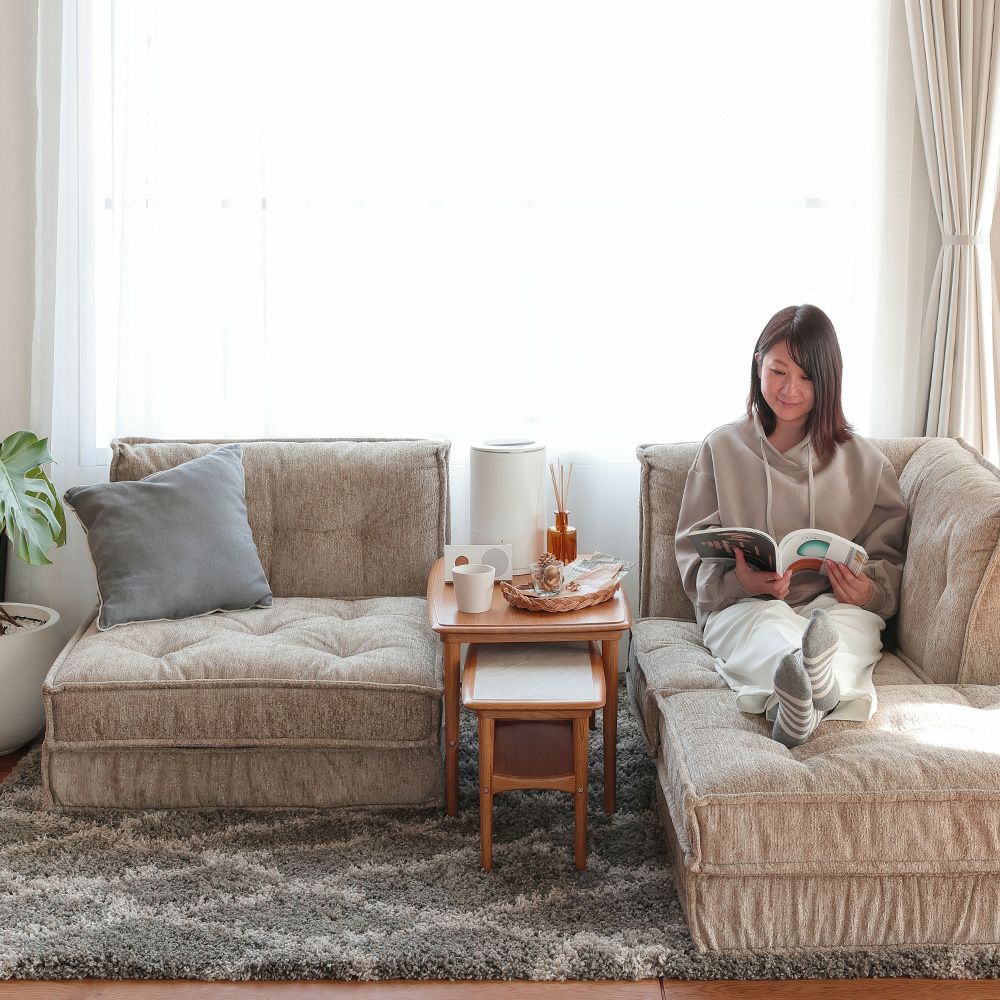 北欧テイストのブロックソファ