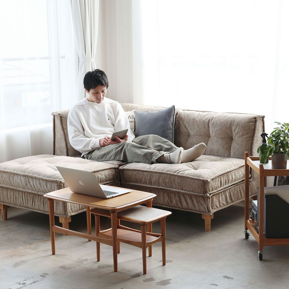 北欧テイストのブロックソファ